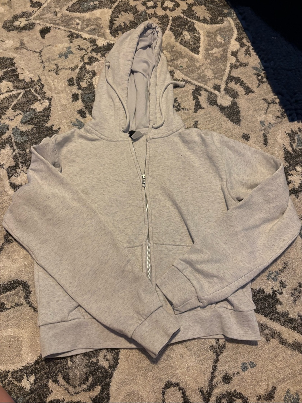H&M Light Gray Zip-Up Hoodie